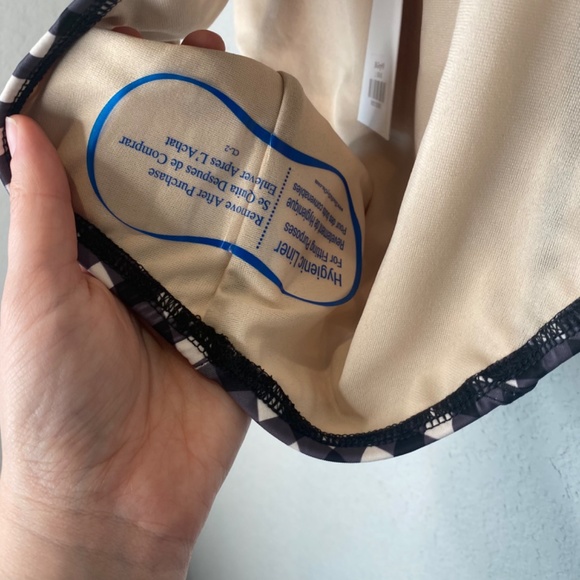 NWT Lime Ricki Black & White Gingham Cropped Top High Waist 2 Piece Bathing Suit - Picture 7 of 11